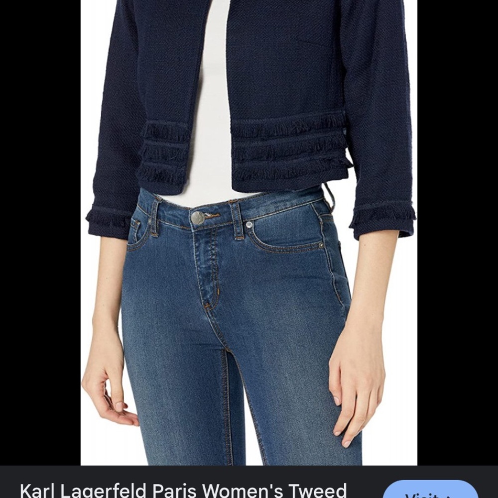 Karl Lagerfeld Navy Blue Jacket -Large